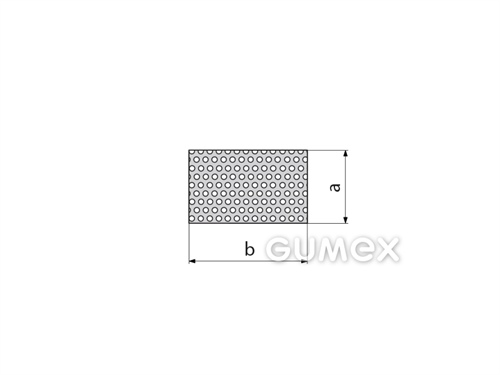 Silikónový mikroporézny profil obdĺžnikový, 3x10mm, hustota 150kg/m3, samozhášavý (EN 45545-2), -60°C/+230°C, šedý